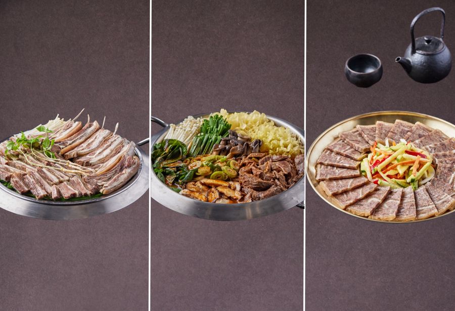 3~4인 세트 · 수육中 + 전골 2인 + 편육냉채 158,000원