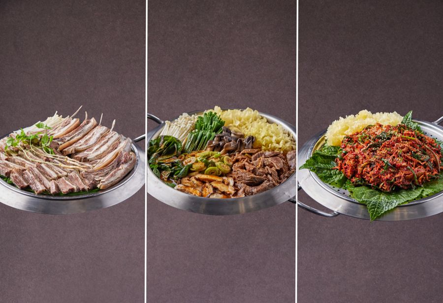 4~5인 세트 · 수육大 + 전골 2인 + 무침한접시 195,000원